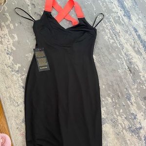 BEBE black and hot Pink Straps - new with tags